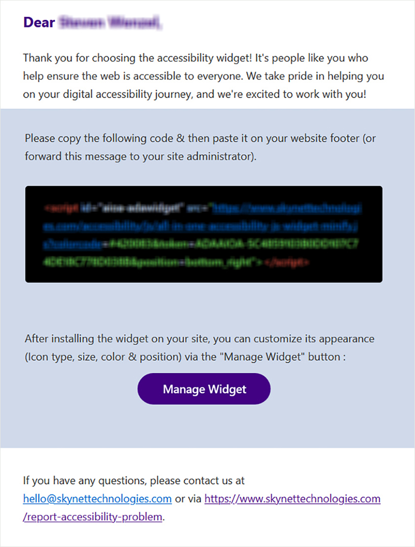 ada wcag accessibility integration