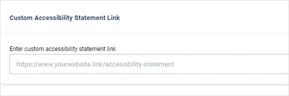 custom accessibility statement link icon