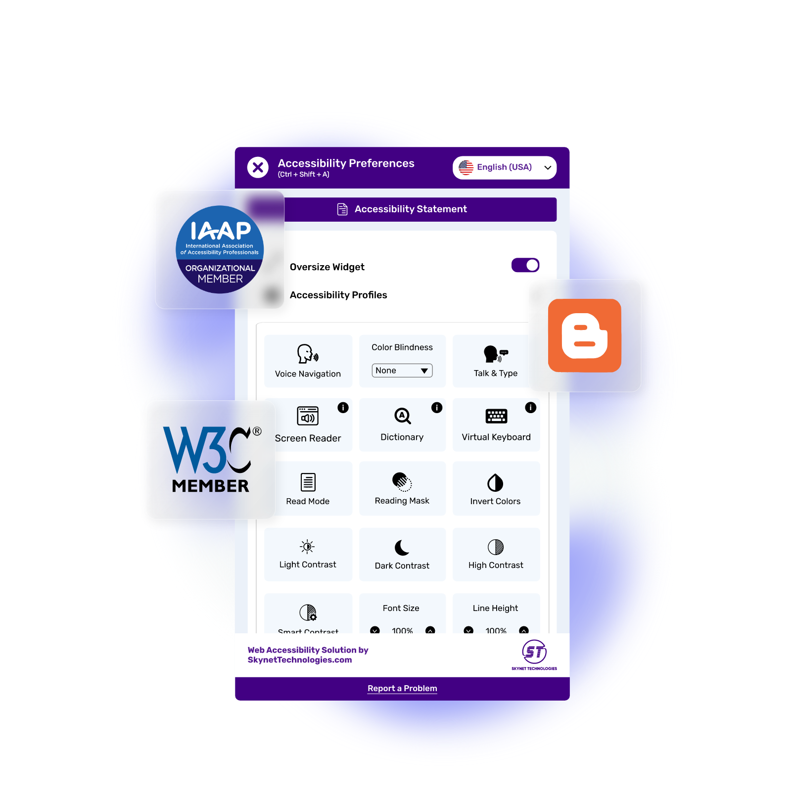Blogger Accessibility Widget