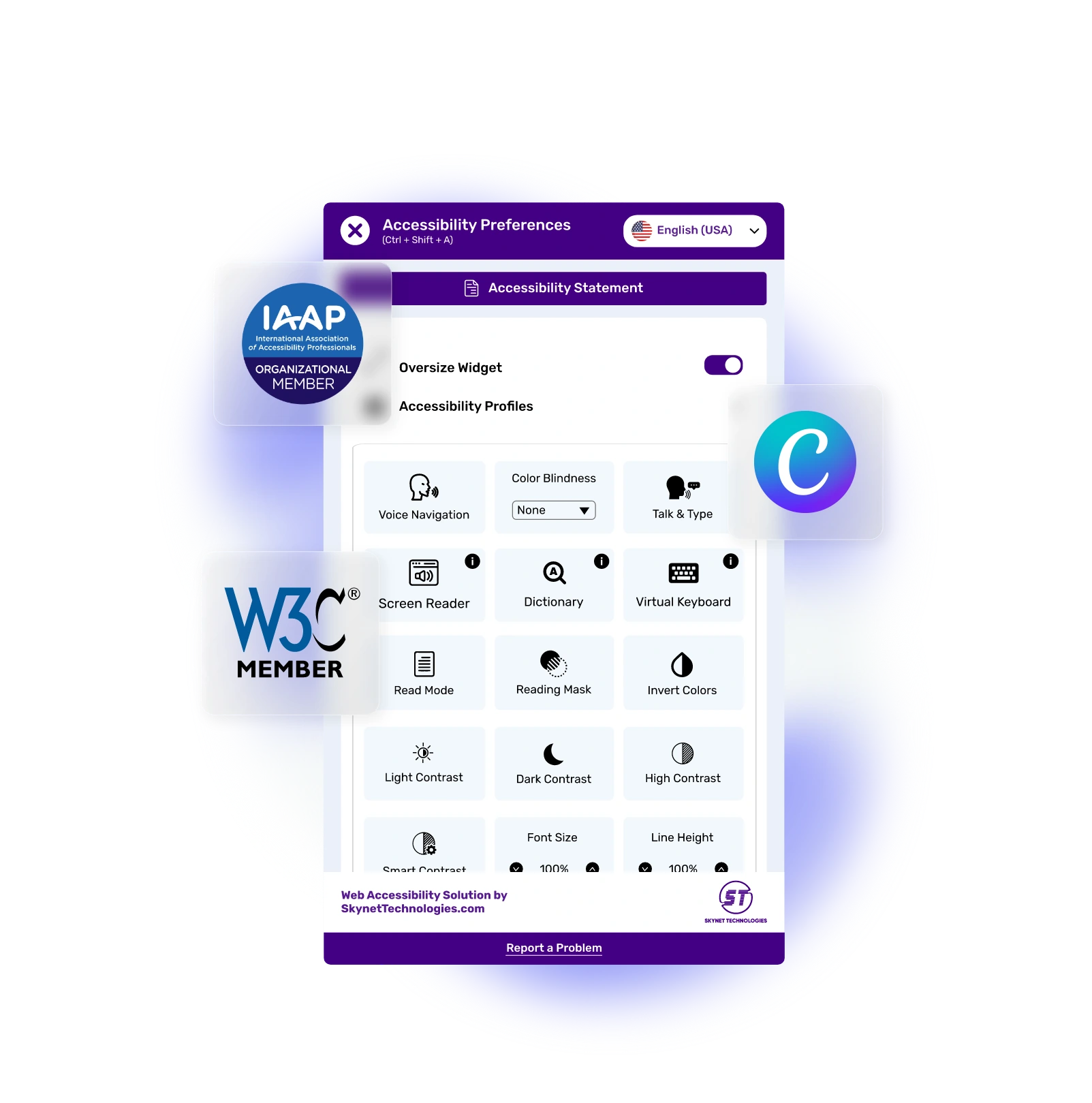 Canva Accessibility Widget
