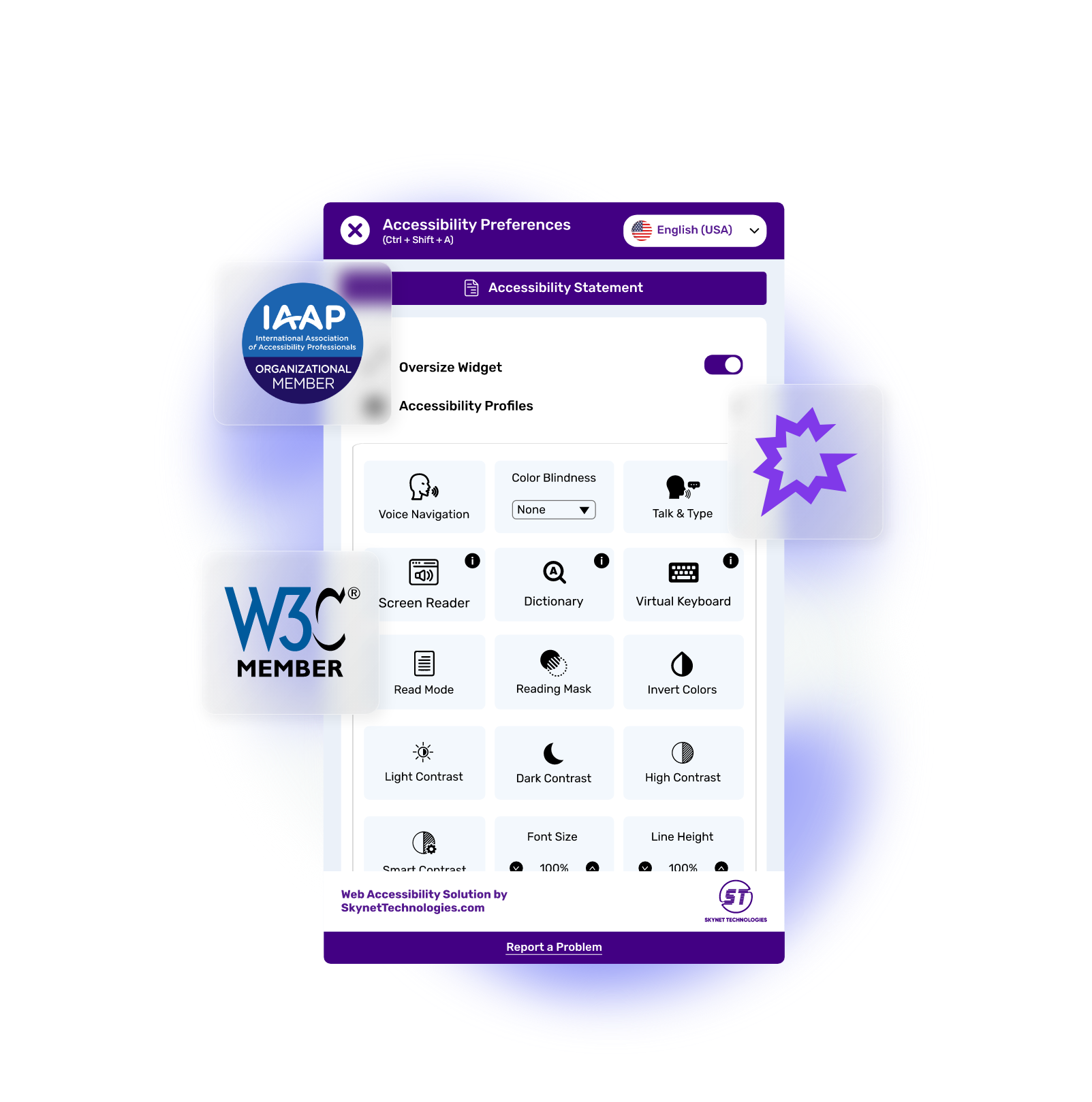 Gong Accessibility Widget
