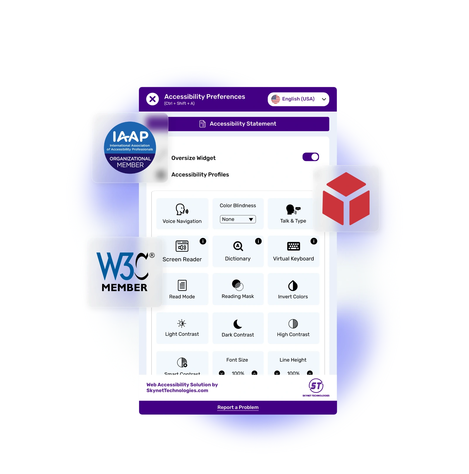 Virtuozzo Accessibility Widget