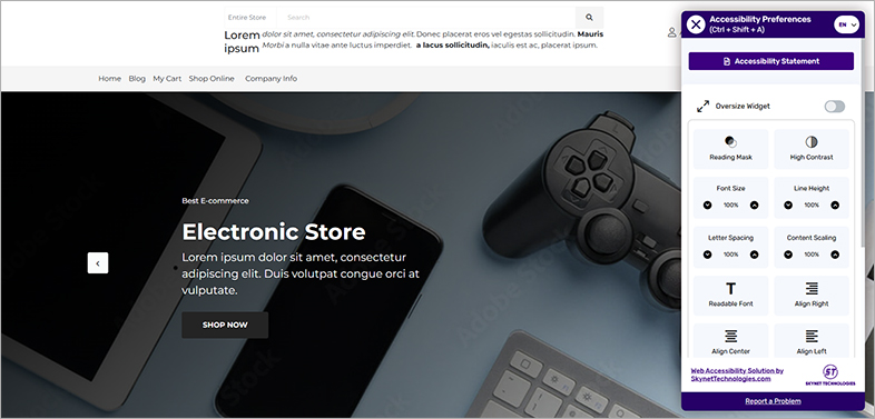 americommerce wcag website accessibility