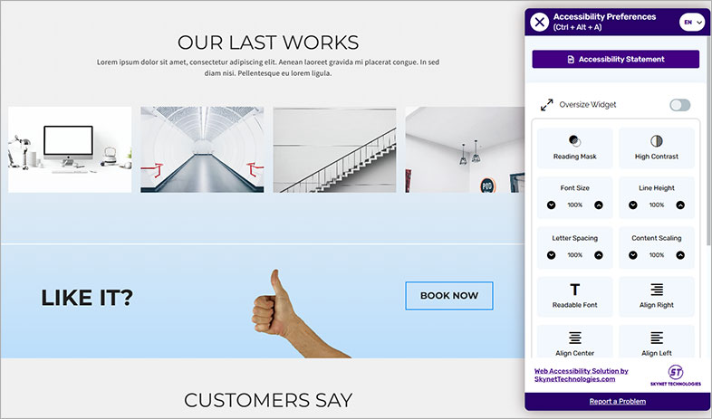 ada accessible appdrag website