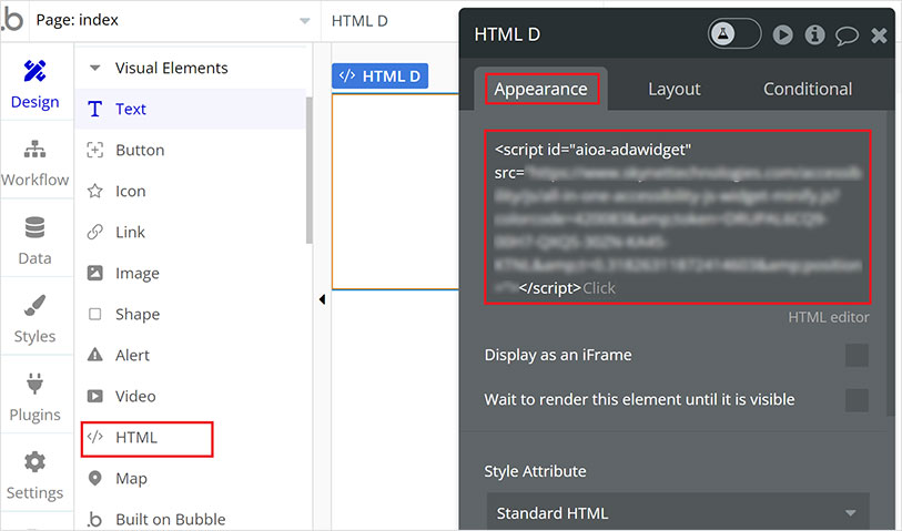 bubble ada website accessibility