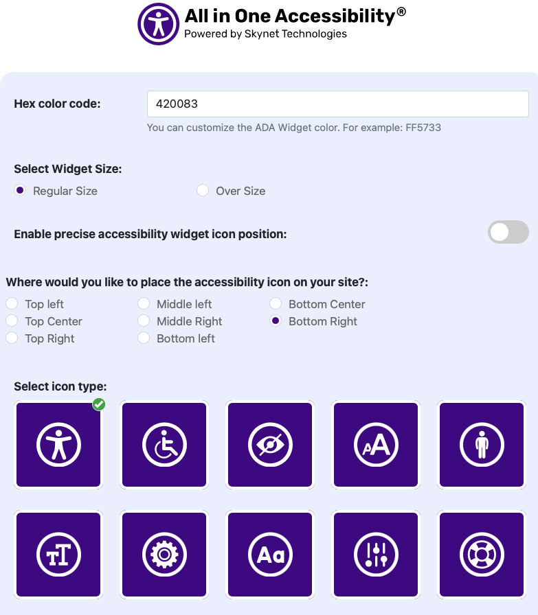 ada accessible builder website
