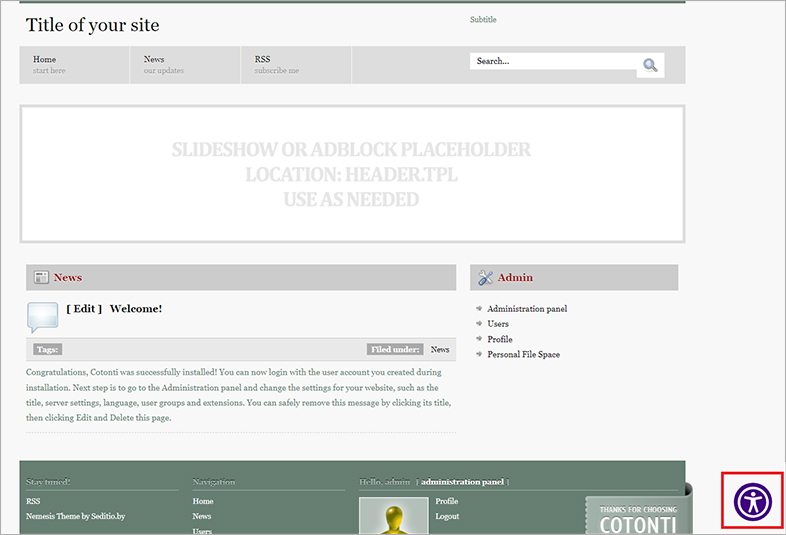 cotonti ada website accessibility