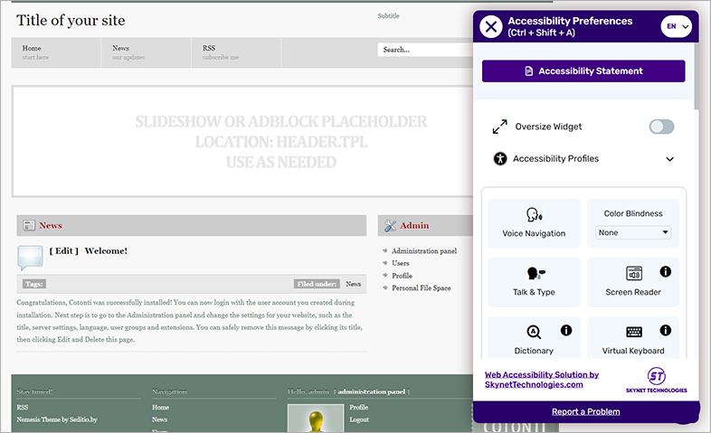 cotonti all in one accessibility