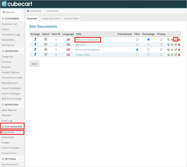 cubecart-cms website accessibility remediation