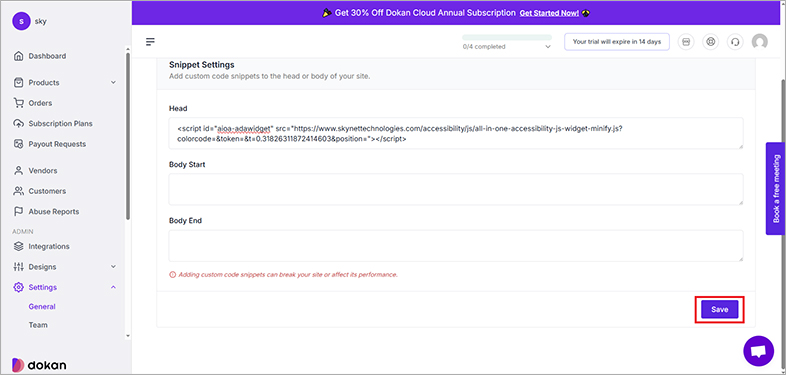 dokan accessible website design