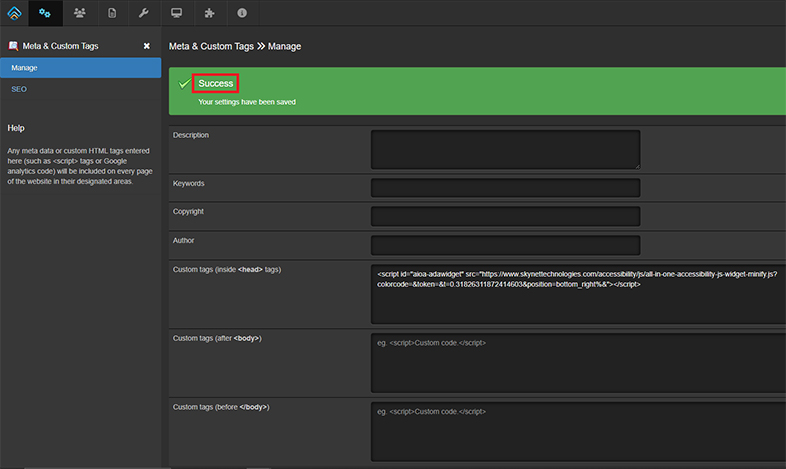 e107-cms all in one accessibility