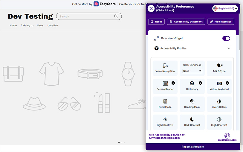 easystore ada web accessibility