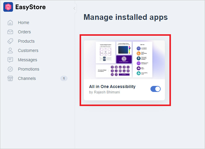 easystore wcag web accessibility