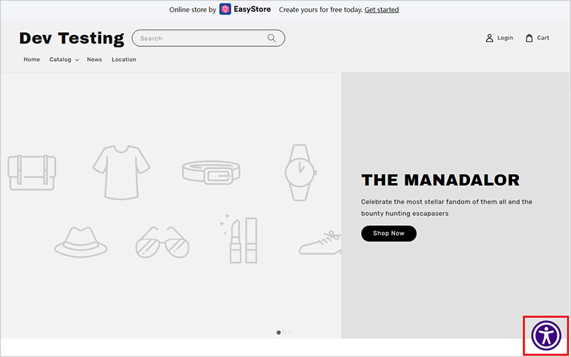 easystore wcag website accessibility