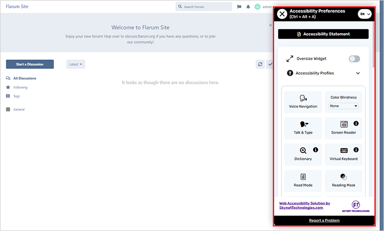 accessible flarum accessible website design