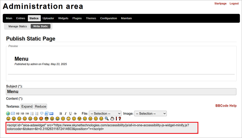 flatpress all in one accessibility