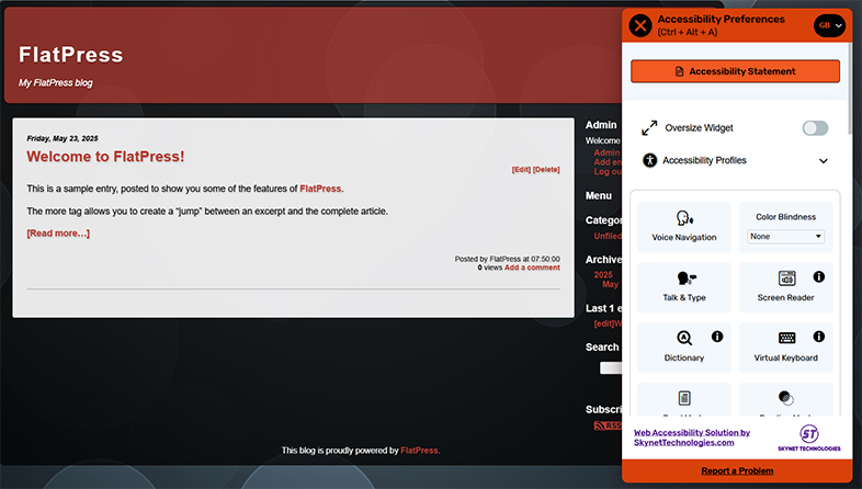 flatpress wcag website accessibility