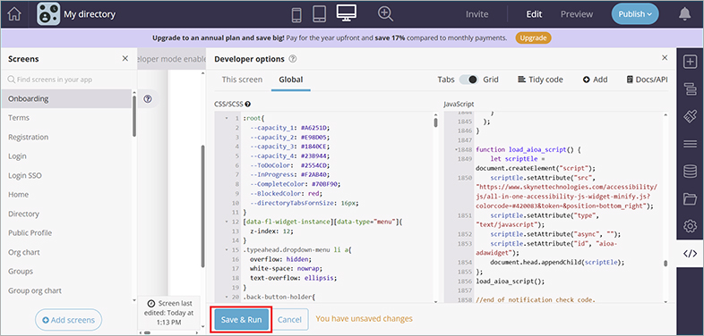 fliplet accessible website design