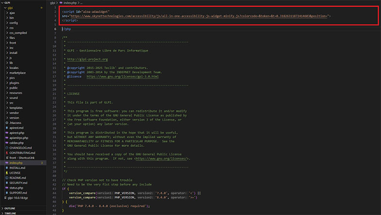 glpi wcag web accessibility