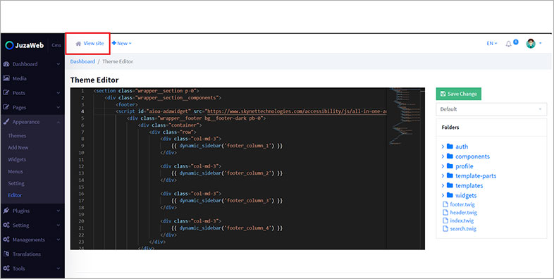 juzaweb accessible website design