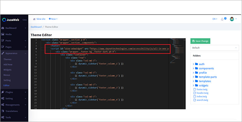 juzaweb ada website accessibility