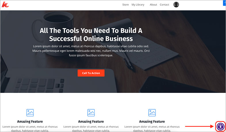 kajabi accessible website design