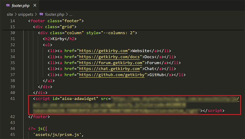 kirby wcag web accessibility
