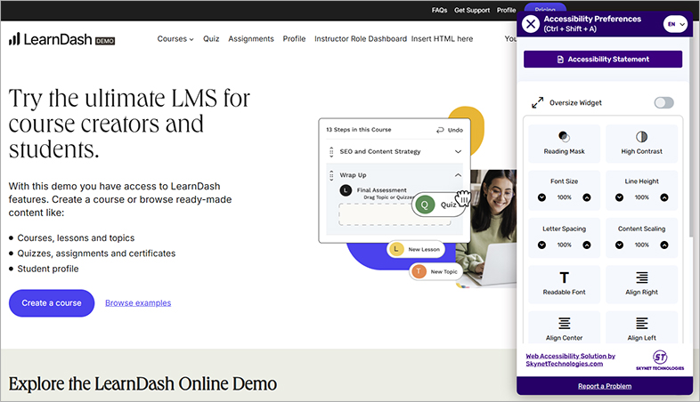 accessible learndash accessible website design