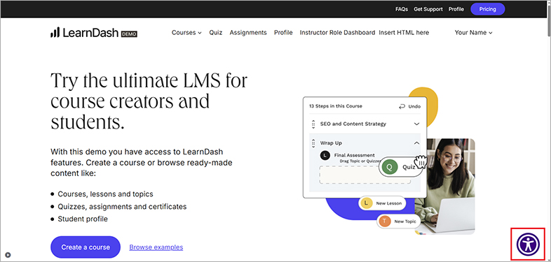 learndash accessible website design