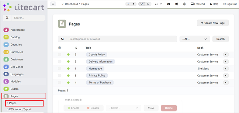 litecart website accessibility remediation