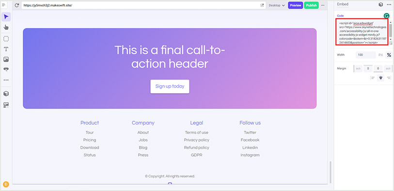 makeswift ada website accessibility