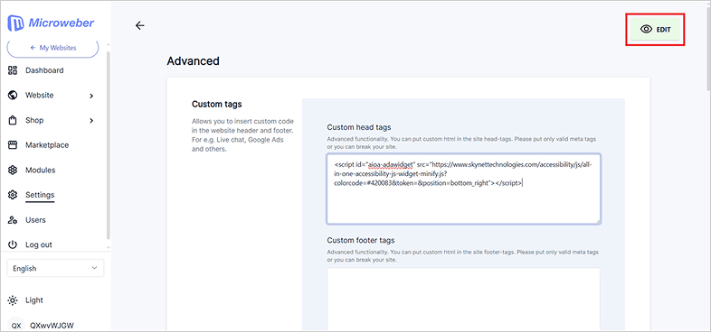 microweber all in one accessibility
