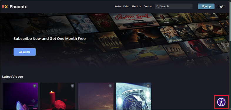 muvione-cms wcag website accessibility