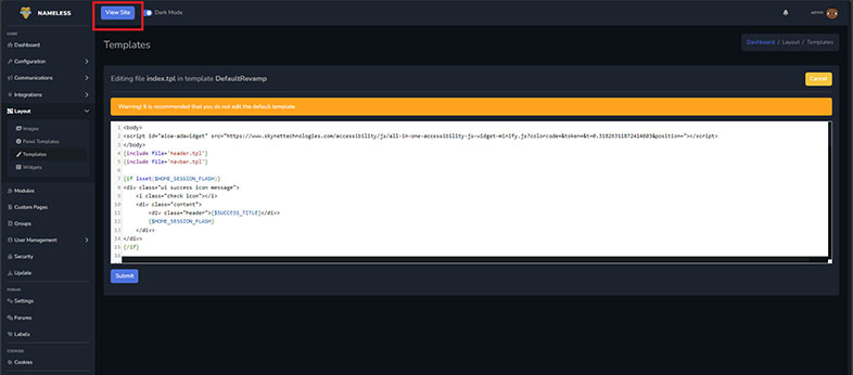 accessible nameless accessible website design