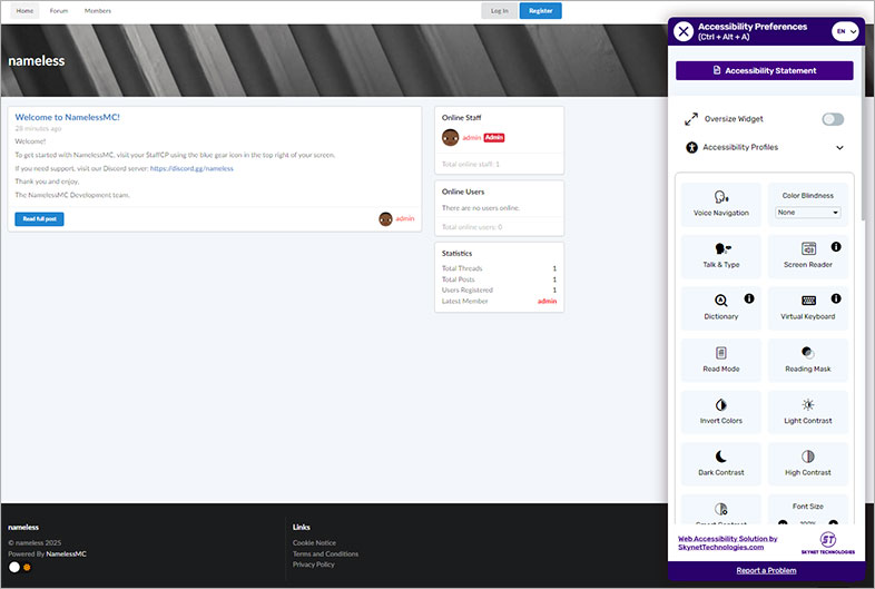 nameless wcag website accessibility