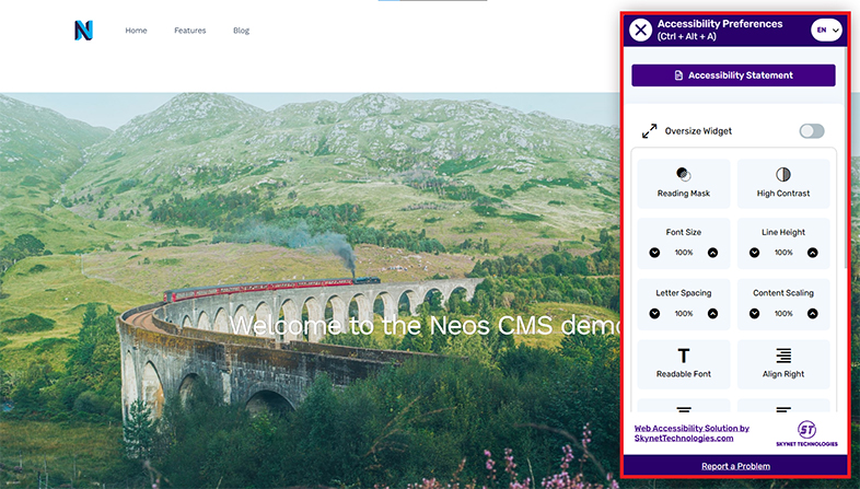 neos all in one accessibility