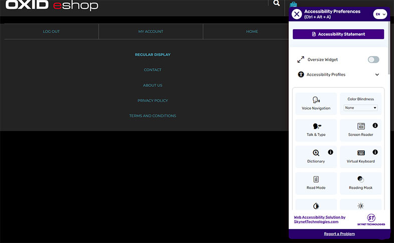 oxid all in one accessibility