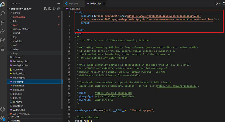 oxid wcag web accessibility