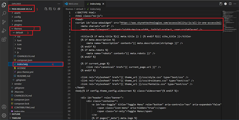 picocms website accessibility remediation