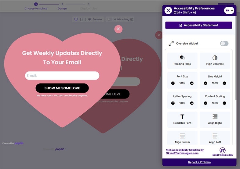 poptin ada web accessibility