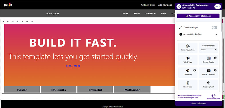 ada accessible pulse website