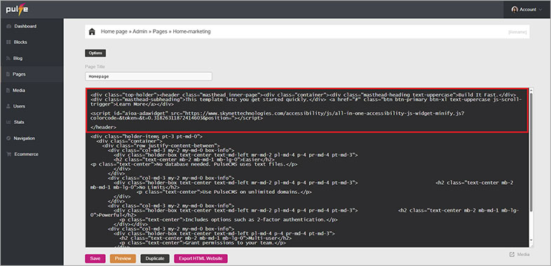 pulse ada website accessibility