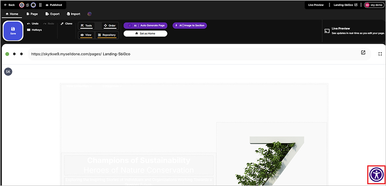 ada accessible selldone website