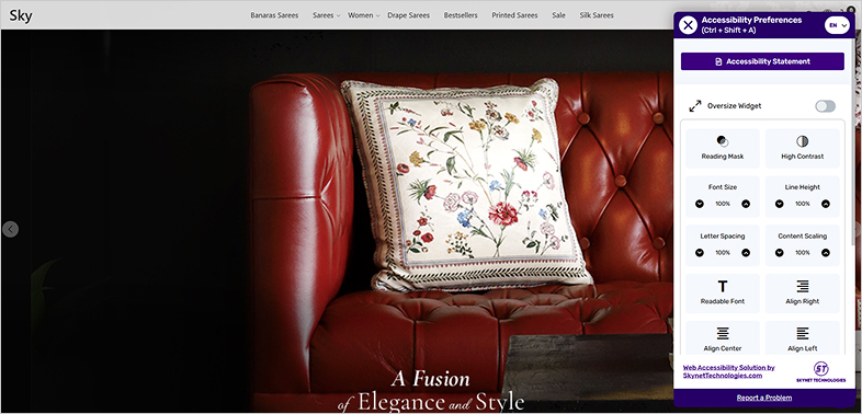 ada accessible shopaccino website