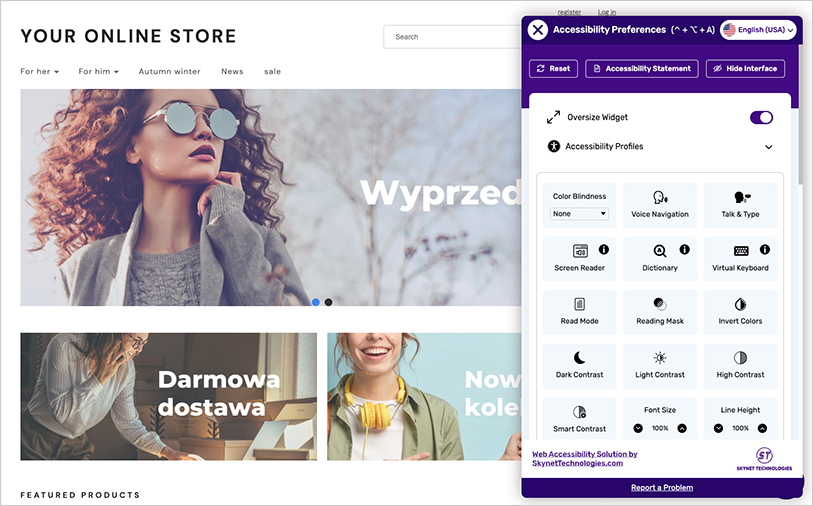 shoper accessible website design