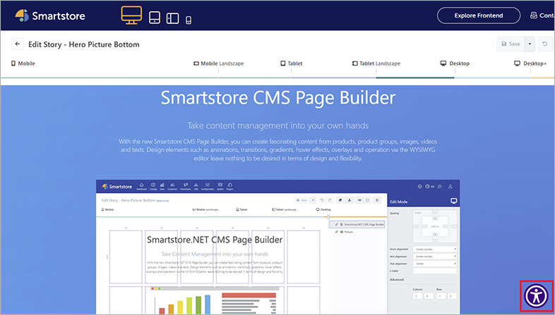 smartstore accessible website design