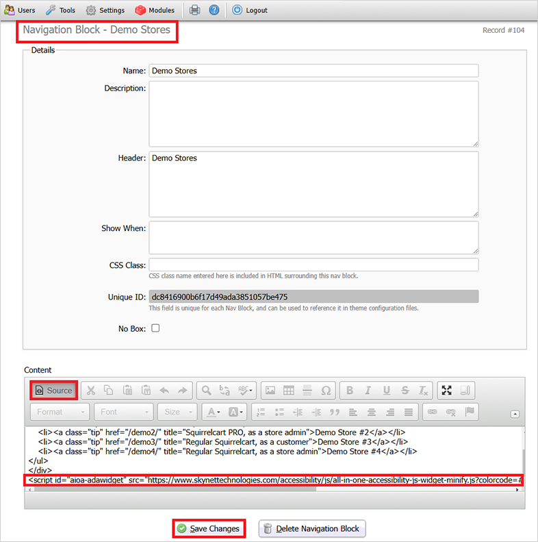 squirrelcart accessible website design