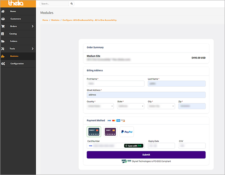thelia accessible website design
