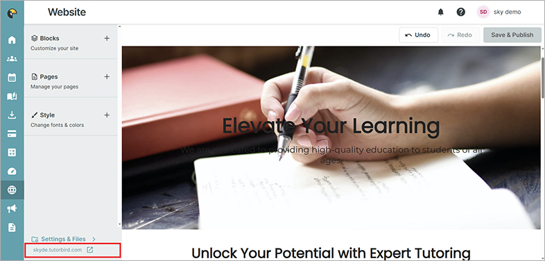 ada accessible tutorbird website