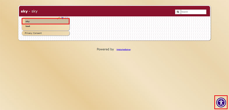 ada accessible websitebaker website